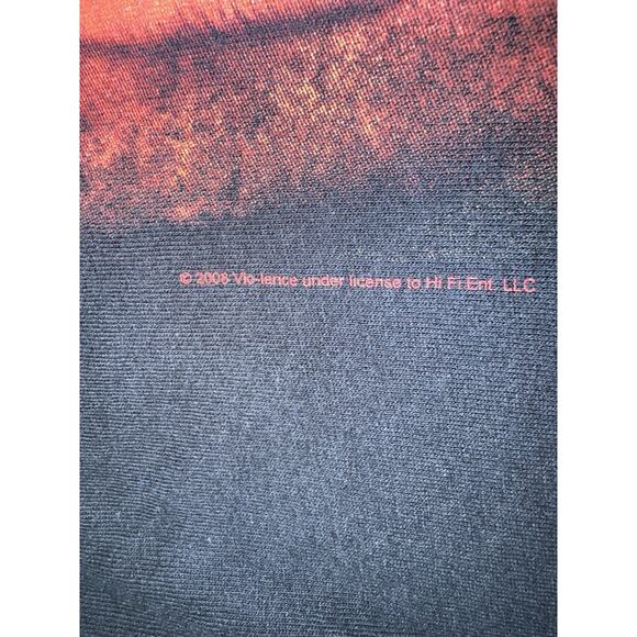 Vintage Vio-Lence 2008 Metal Tour T-Shirt All Over Print Size XL Music Y2K - Picture 3 of 7